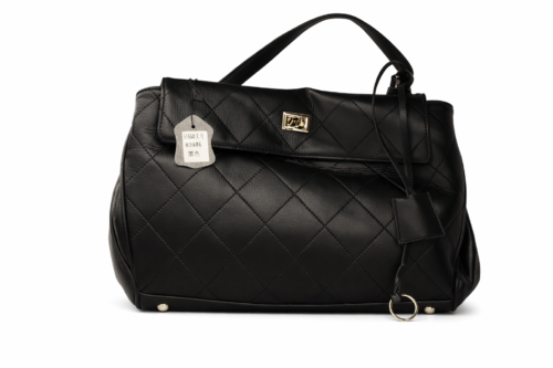 Quilted Black Tote